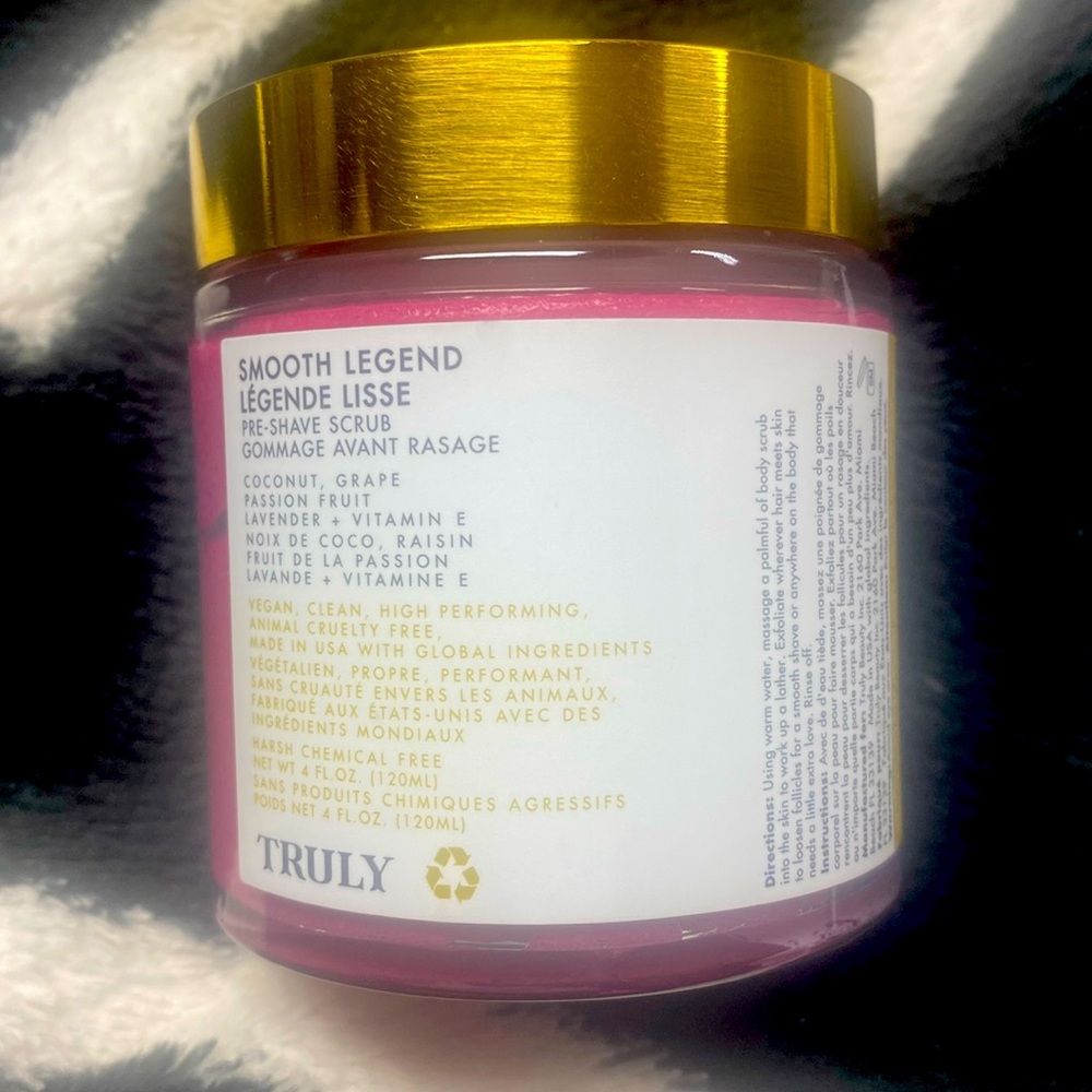 Truly smooth legend free, shave, scrub